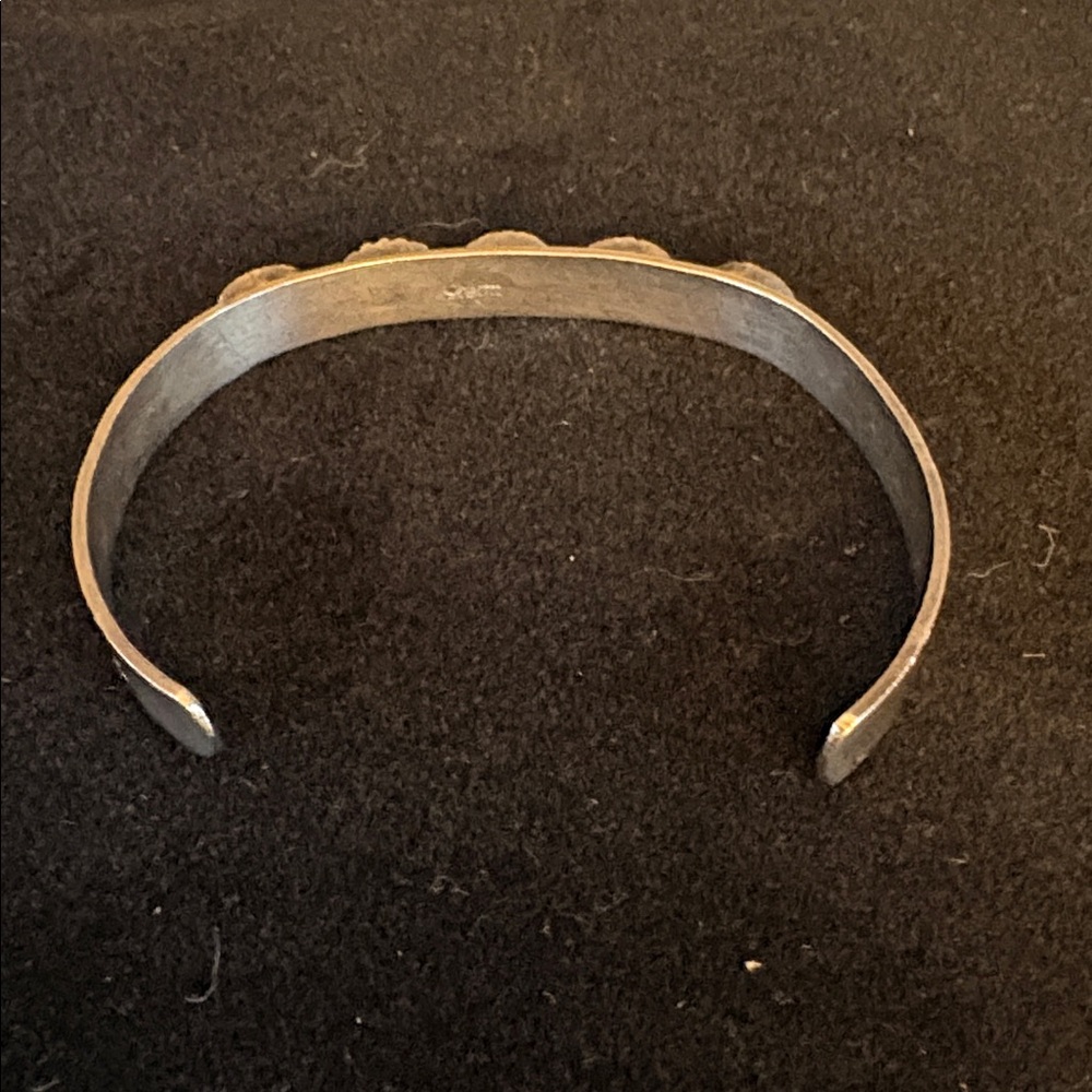 Native American Herman Smith Sterling Silver  Multi  Stone Cuff Bracelet - Picture 10 of 10